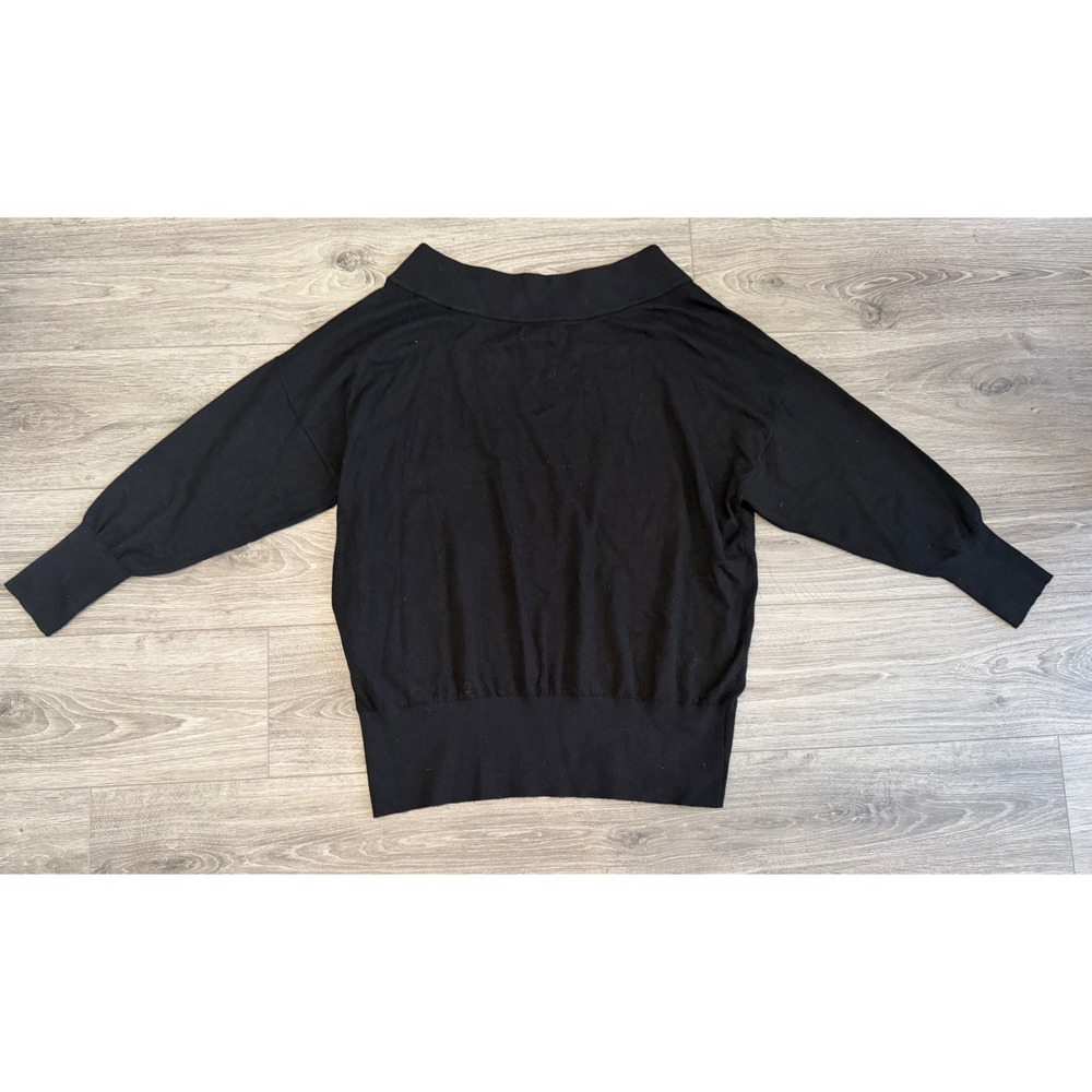 Bold Elements Sweater XXL Black Boat Neck‎ Dolman Sleeve Knit Pullover Cozycore